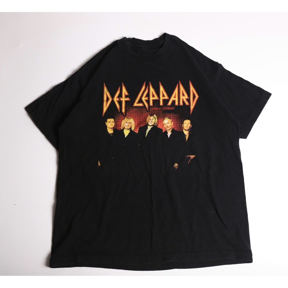 Def Leppard 2015 Tour T-Shirt Styx Tesla Black Graphic Band Tee Mens XL